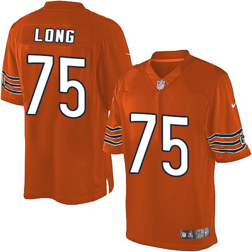 Men's Limited Kyle Long Nike Jersey Orange Alternate - #75 NFL Chicago Bears